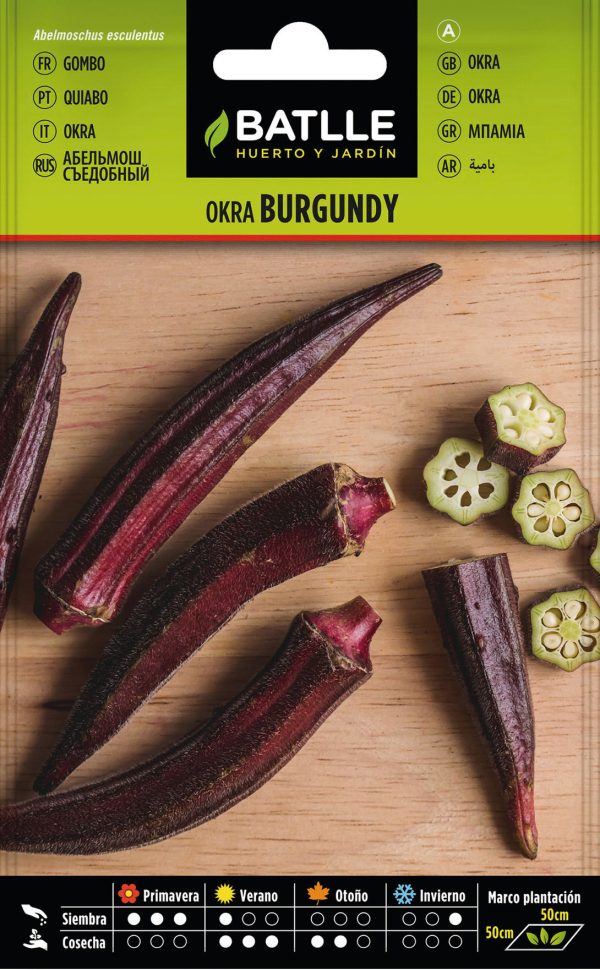 Semillas Okra Burgundy