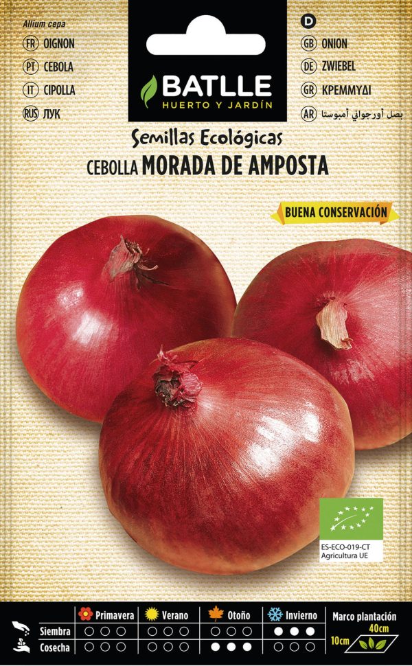 Semilla Ecológicas Cebolla Morada de Amposta