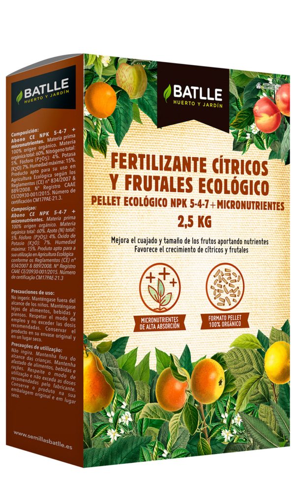 Fertilizante Citricos Y Frutales Eco Batlle 2,5Kg